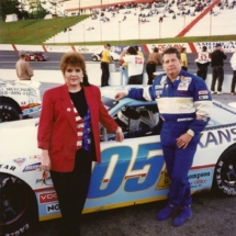 Darlene & Doug Thompson. Darlene sponsored Nascar.